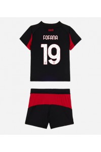 AC Milan Youssouf Fofana #19 Babyklær Hjemme Fotballdrakt til barn 2025-26 Korte ermer (+ Korte bukser)